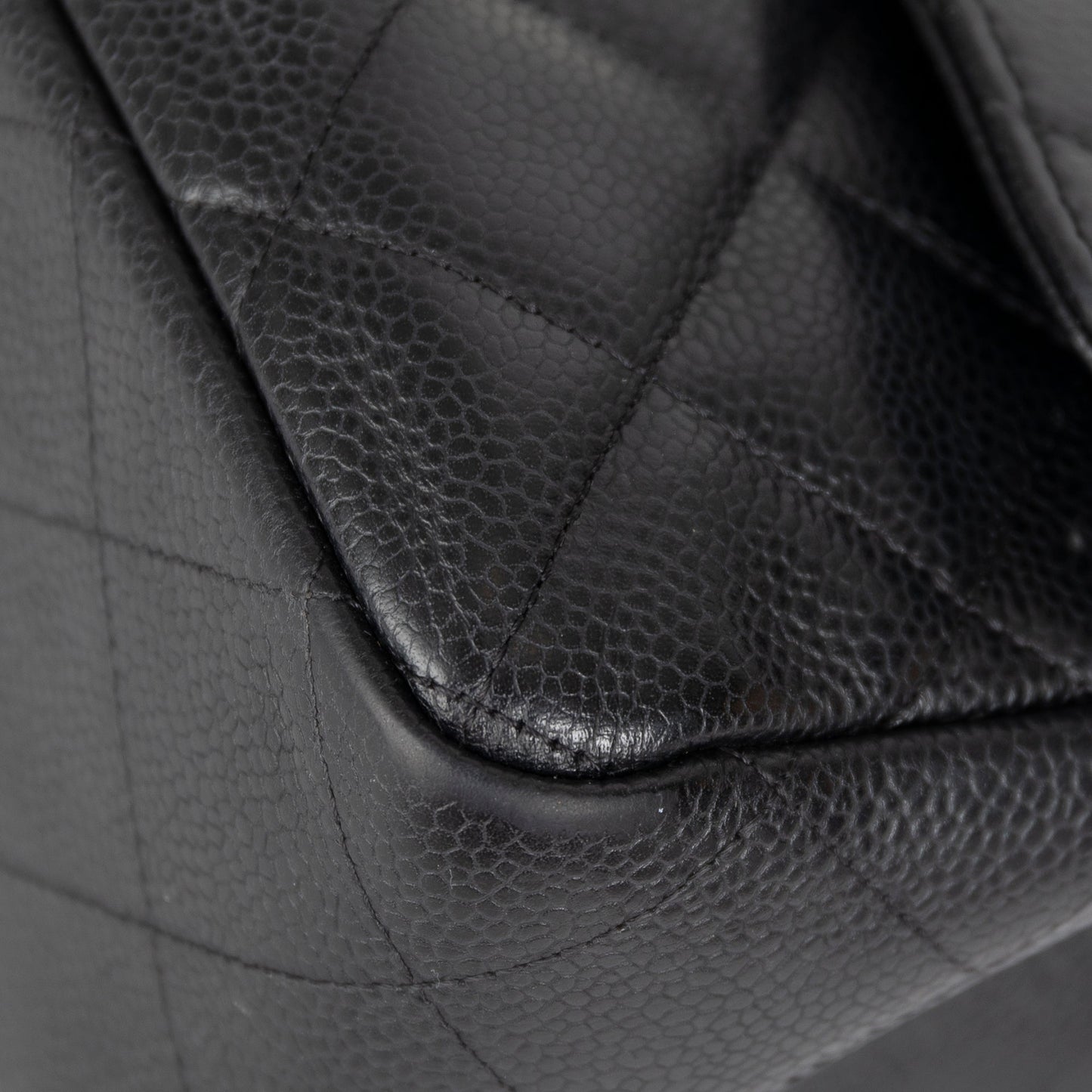 Chanel Black Caviar Classic Jumbo Single Flap Bag