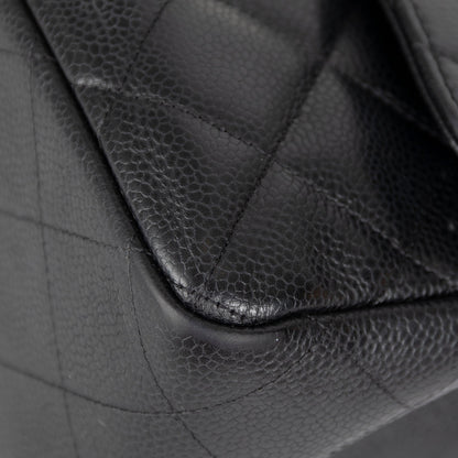 Chanel Black Caviar Classic Jumbo Single Flap Bag
