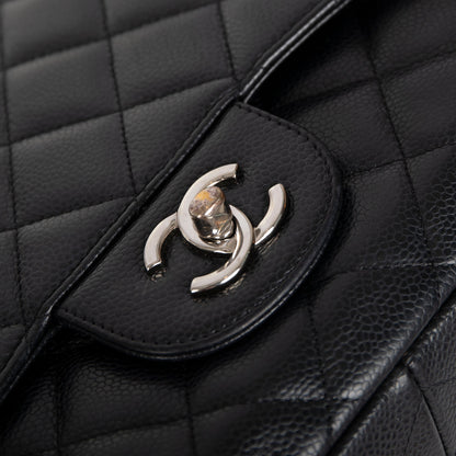 Chanel Black Caviar Classic Jumbo Single Flap Bag