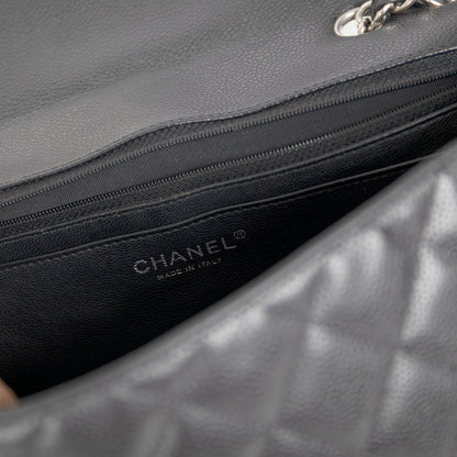 Chanel Black Caviar Classic Jumbo Single Flap Bag