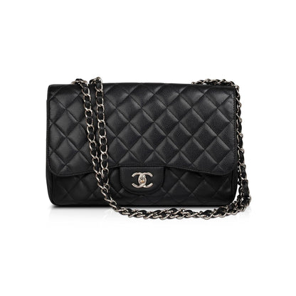 Chanel Black Caviar Classic Jumbo Single Flap Bag