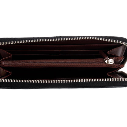 Chanel Black Caviar Classic Large Gusset Zip Around Wallet