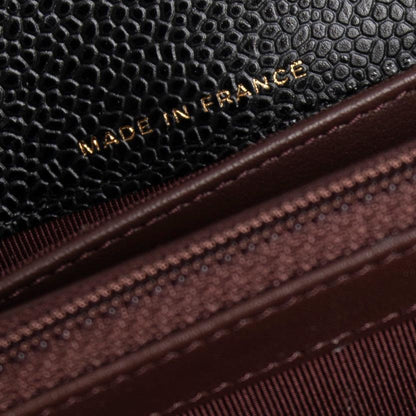 Chanel Black Caviar Classic Long Flap Wallet