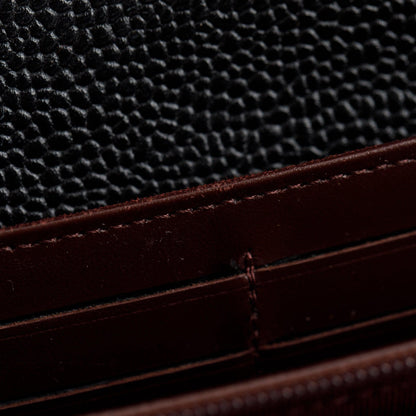 Chanel Black Caviar Classic Long Flap Wallet