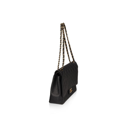 Chanel Black Caviar Classic Maxi Double Flap Bag