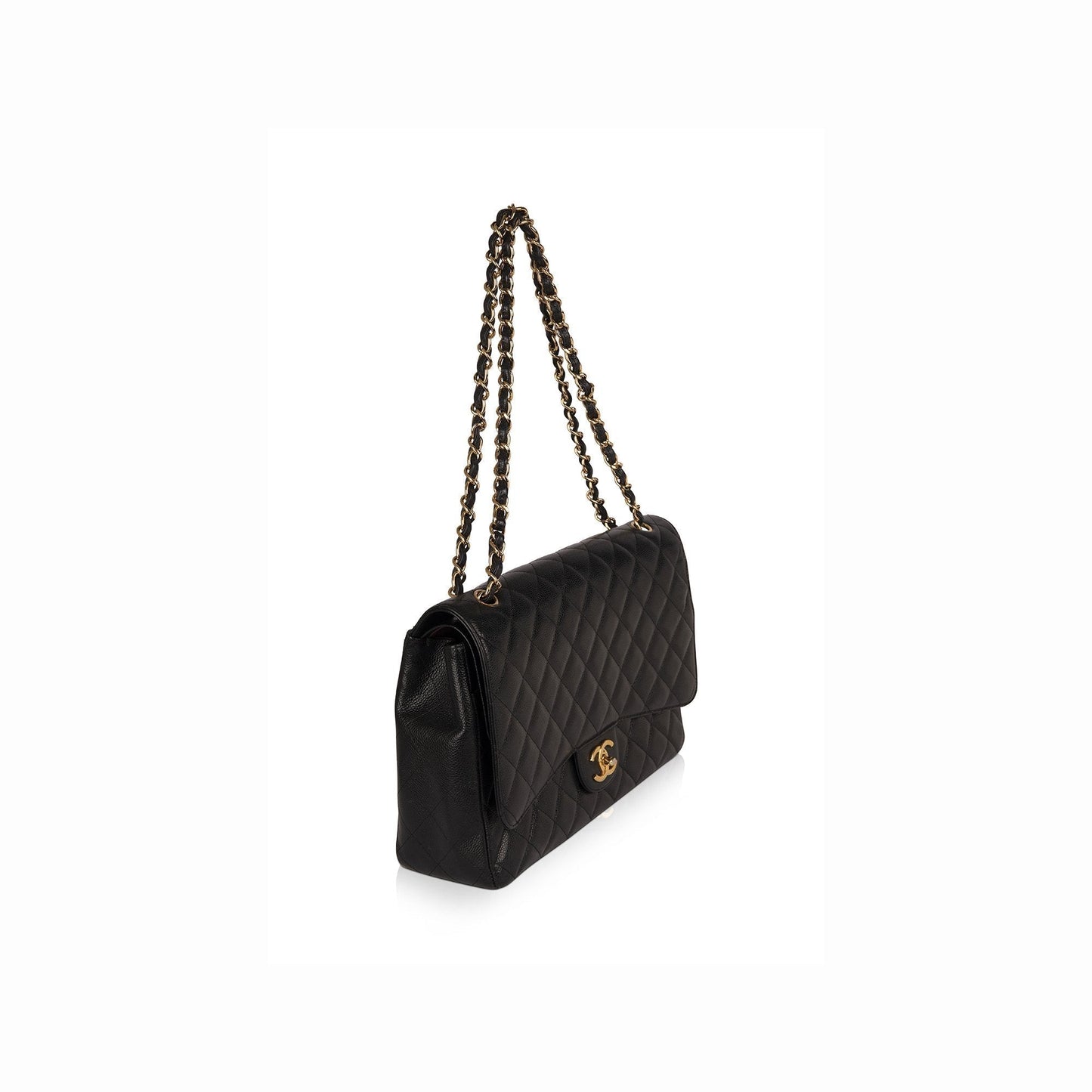 Chanel Black Caviar Classic Maxi Double Flap Bag