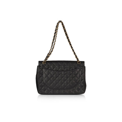 Chanel Black Caviar Classic Maxi Double Flap Bag