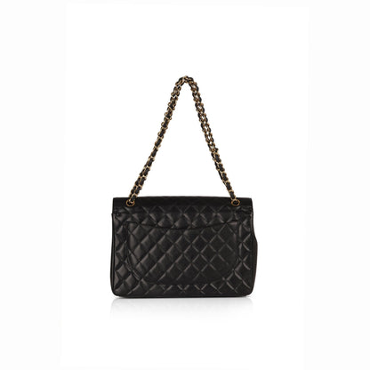Chanel Black Caviar Classic Maxi Double Flap Bag