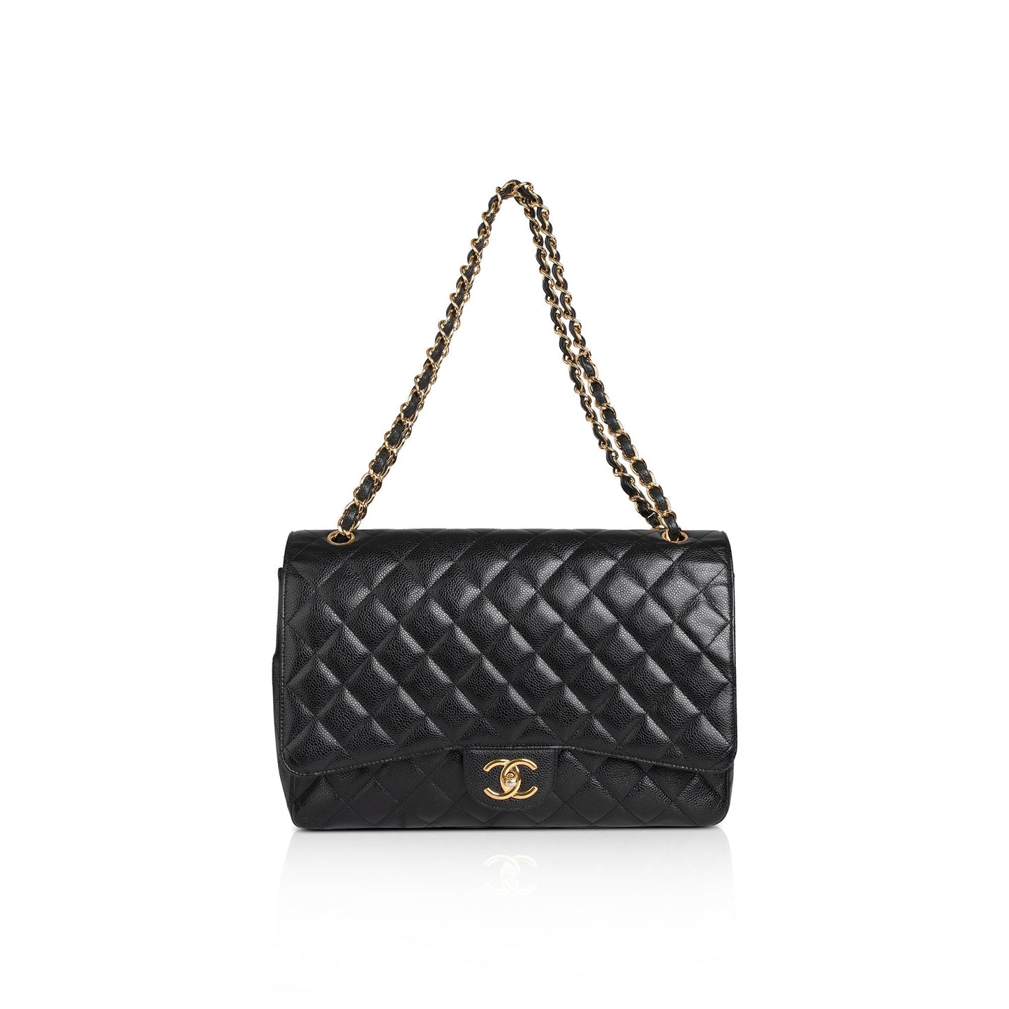 Chanel Black Caviar Classic Maxi Double Flap Bag