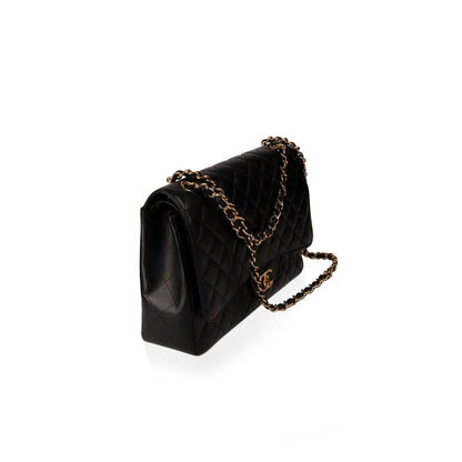 Chanel Black Caviar Classic Maxi Double Flap Bag