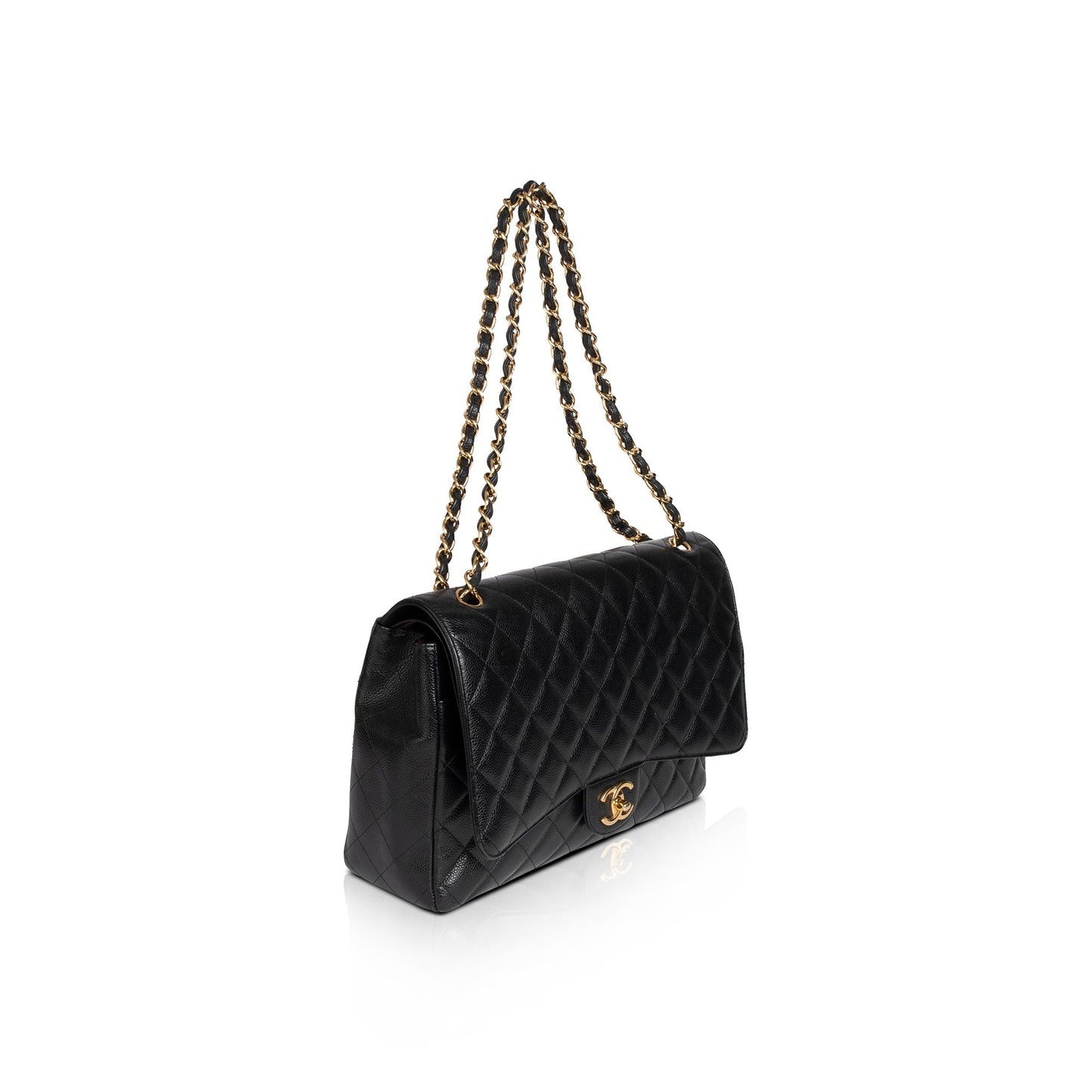 Chanel Black Caviar Classic Maxi Double Flap Bag