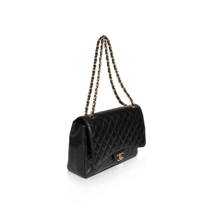 Chanel Black Caviar Classic Maxi Double Flap Bag