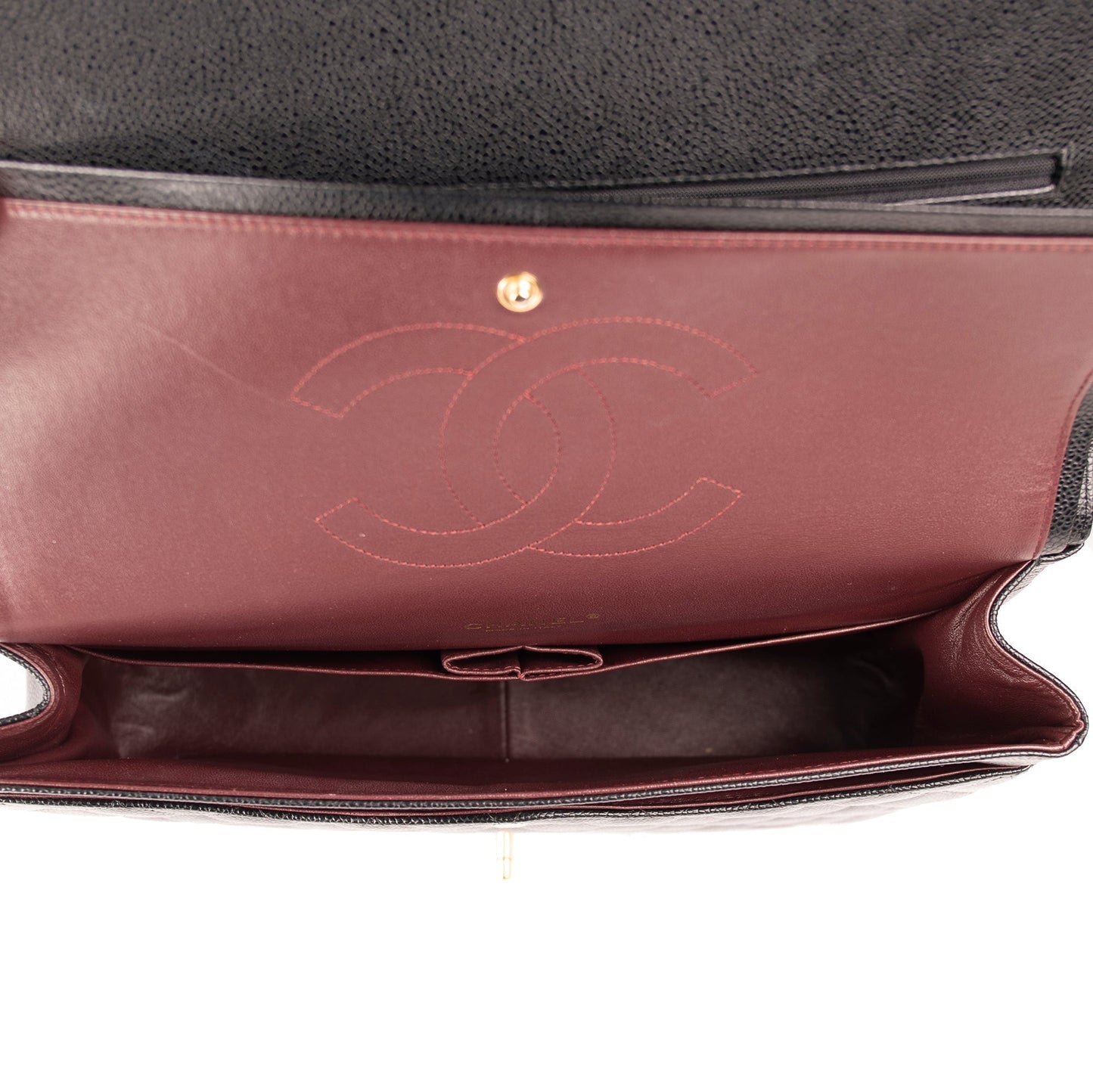 Chanel Black Caviar Classic Maxi Double Flap Bag