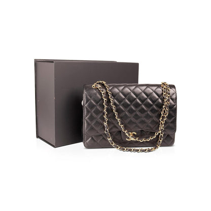 Chanel Black Caviar Classic Maxi Double Flap Bag