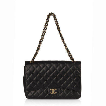 Chanel Black Caviar Classic Maxi Double Flap Bag