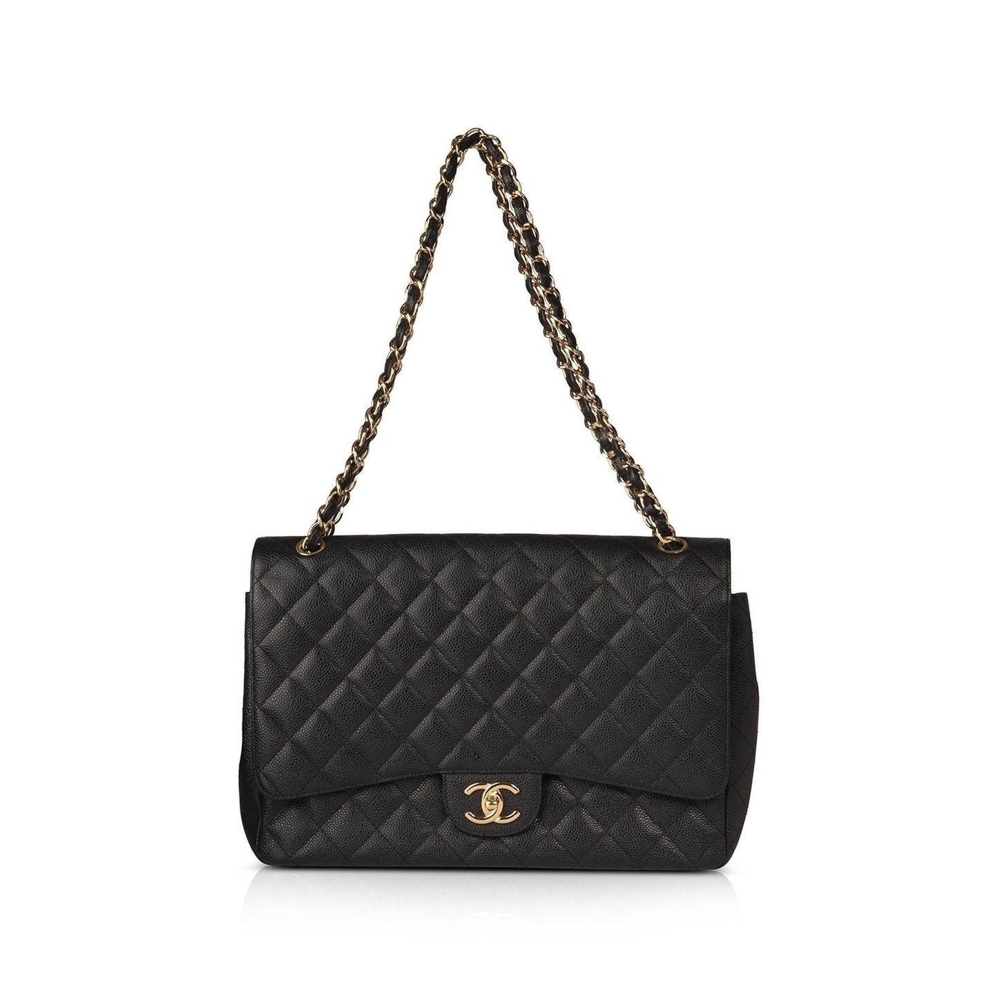 Chanel Black Caviar Classic Maxi Double Flap Bag