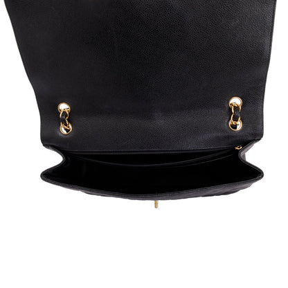 Chanel Black Caviar Classic Maxi Single Flap Bag
