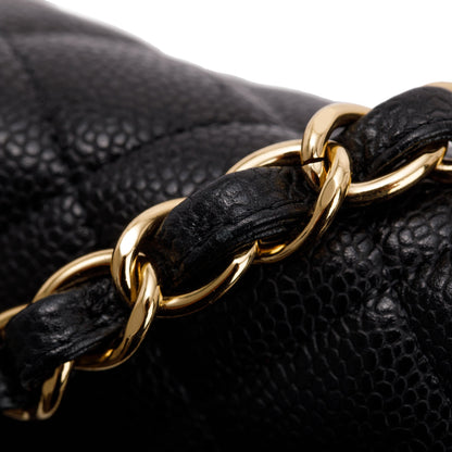 Chanel Black Caviar Classic Maxi Single Flap Bag