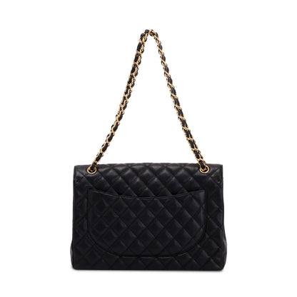 Chanel Black Caviar Classic Maxi Single Flap Bag