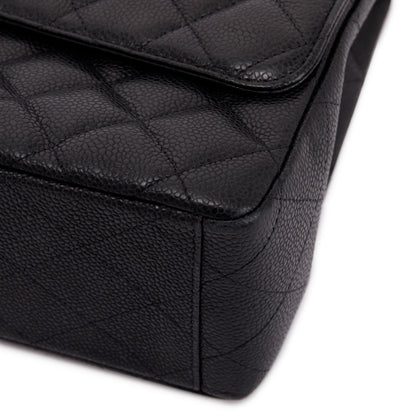 Chanel Black Caviar Classic Maxi Single Flap Bag