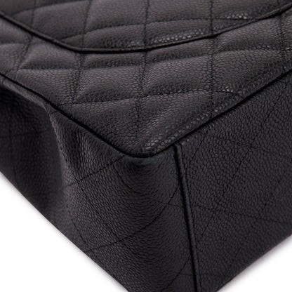 Chanel Black Caviar Classic Maxi Single Flap Bag