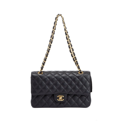Chanel Black Caviar Classic Medium Double Flap Bag