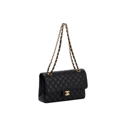 Chanel Black Caviar Classic Medium Double Flap Bag