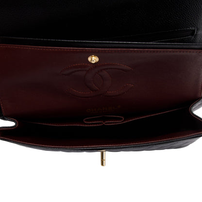Chanel Black Caviar Classic Medium Double Flap Bag