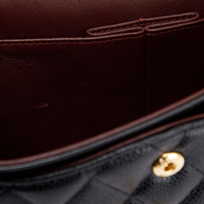 Chanel Black Caviar Classic Medium Double Flap Bag