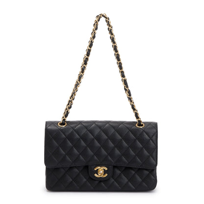 Chanel Black Caviar Classic Medium Double Flap Bag