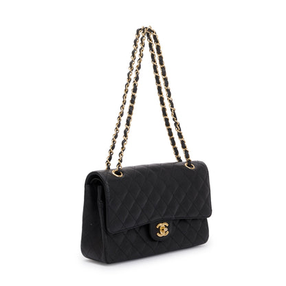Chanel Black Caviar Classic Medium Double Flap Bag