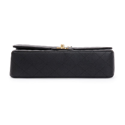 Chanel Black Caviar Classic Medium Double Flap Bag