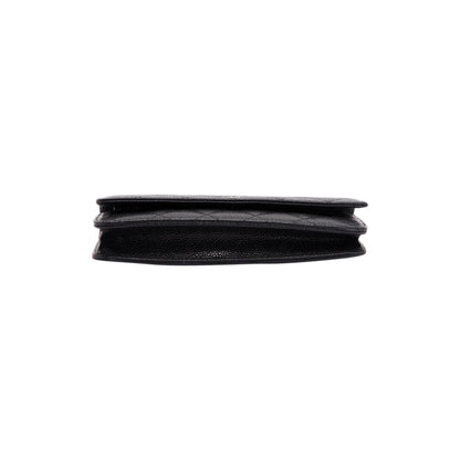 Chanel Black Caviar Classic Wallet on Chain