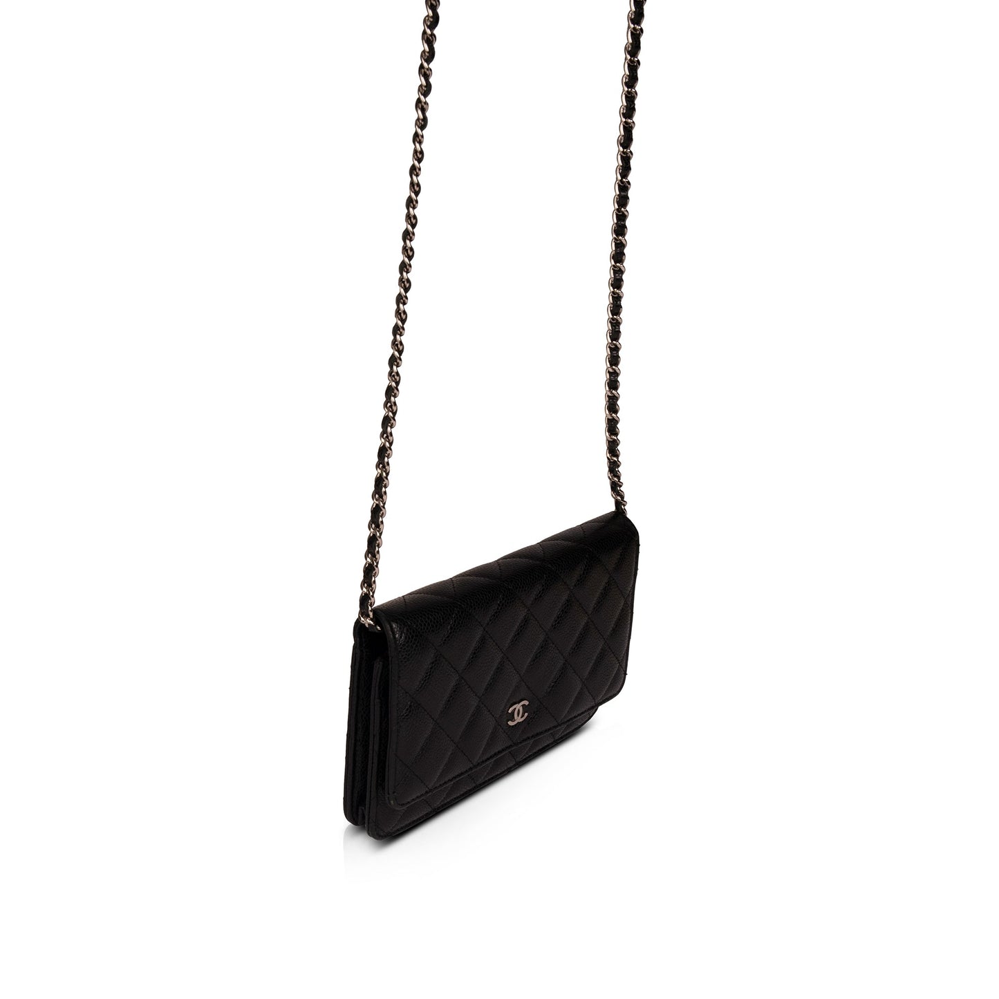Chanel Black Caviar Classic Wallet on Chain
