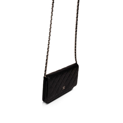 Chanel Black Caviar Classic Wallet on Chain
