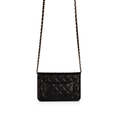 Chanel Black Caviar Classic Wallet on Chain