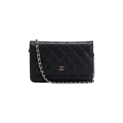 Chanel Black Caviar Classic Wallet on Chain