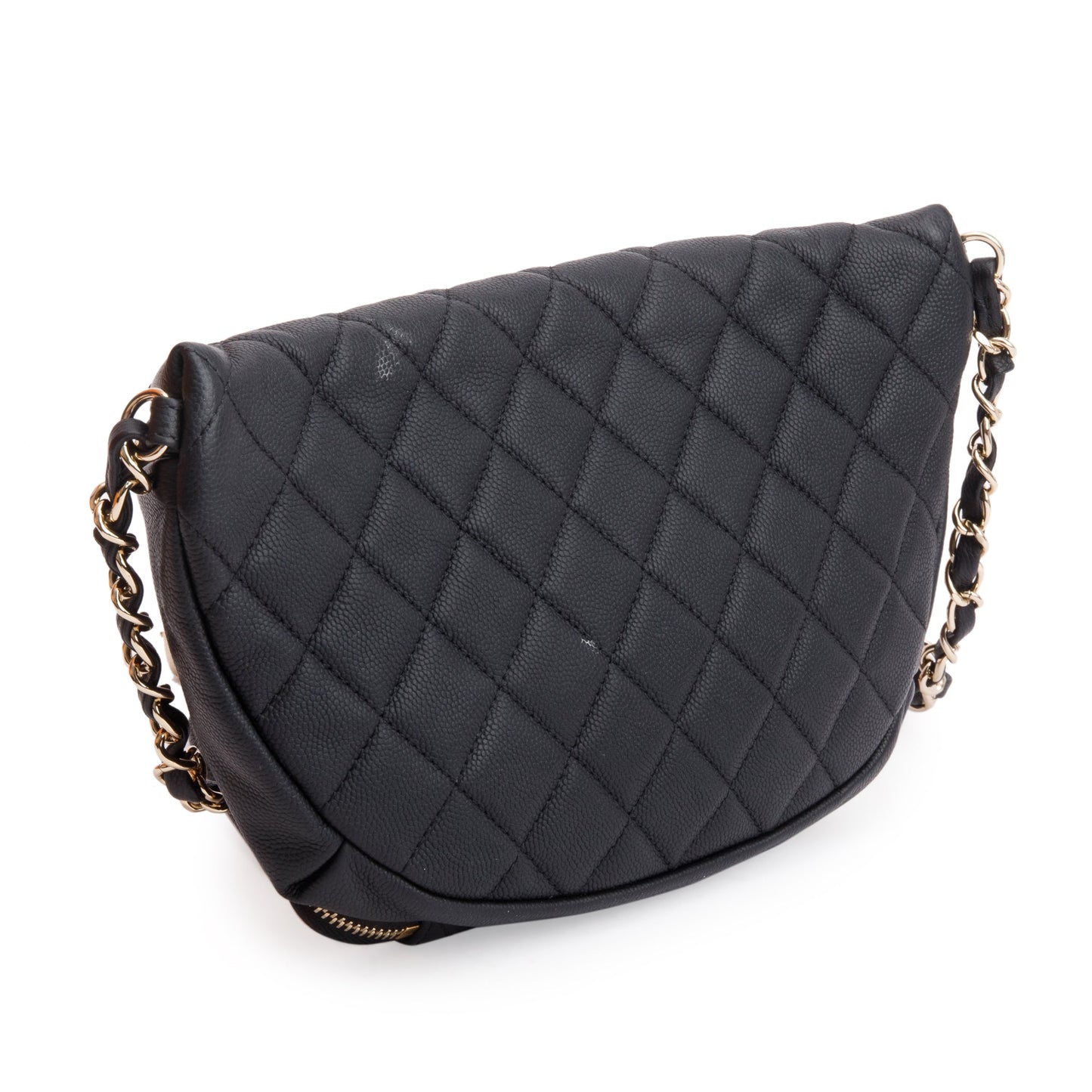 Chanel Black Caviar Leather Affinity Waist Bag