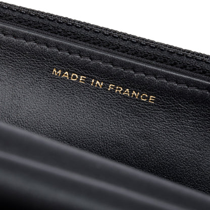 Chanel Black Caviar Leather Boy Wallet on Chain