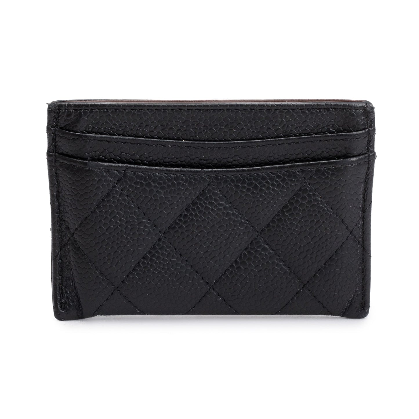 Chanel Black Caviar Leather Classic Card Holder