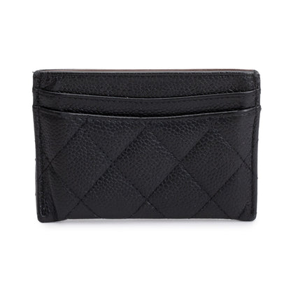 Chanel Black Caviar Leather Classic Card Holder