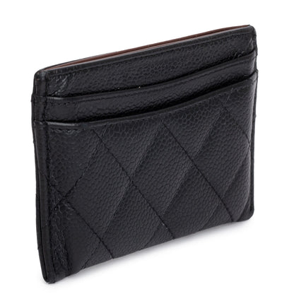Chanel Black Caviar Leather Classic Card Holder