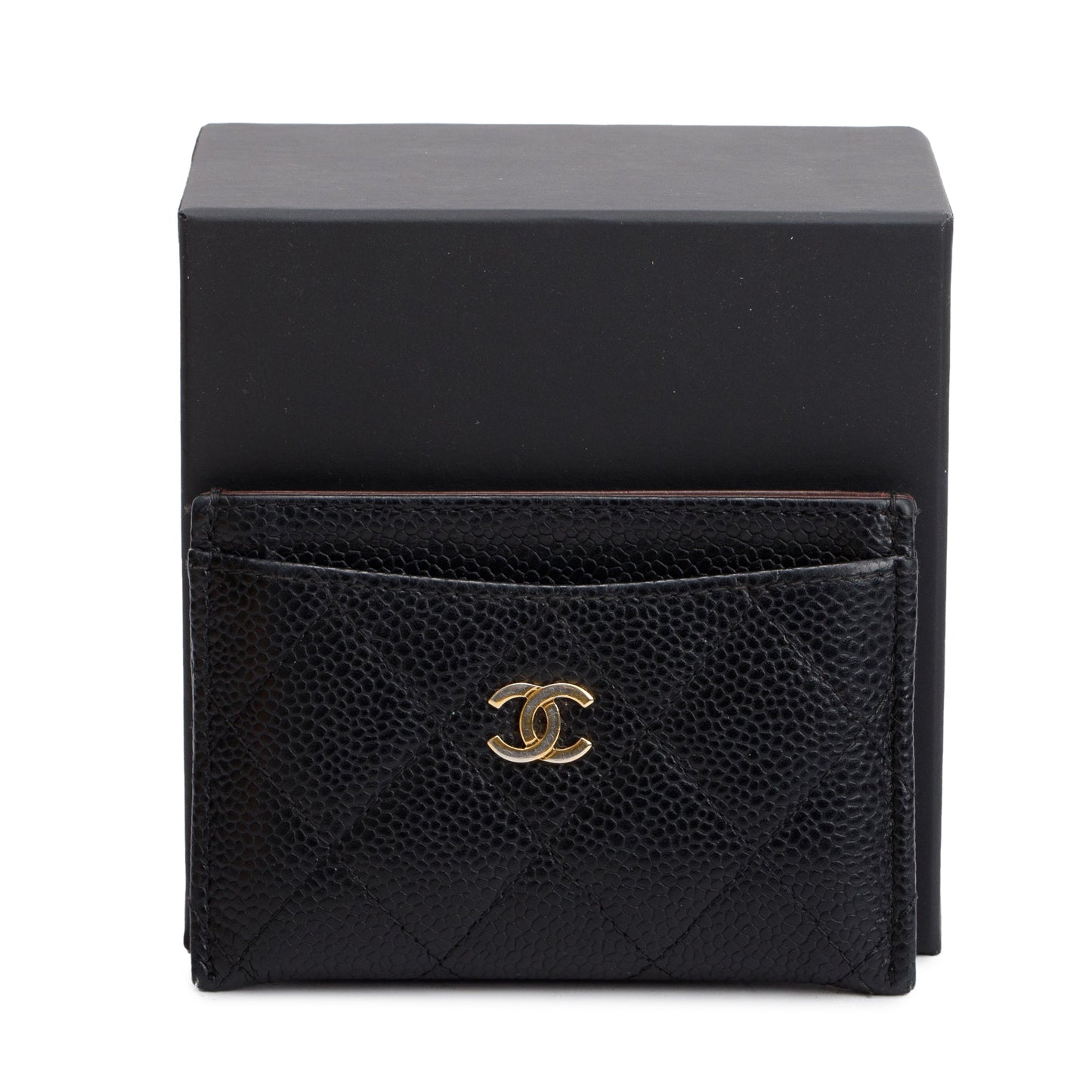 Chanel Black Caviar Leather Classic Card Holder
