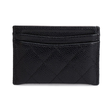 Chanel Black Caviar Leather Classic Card Holder