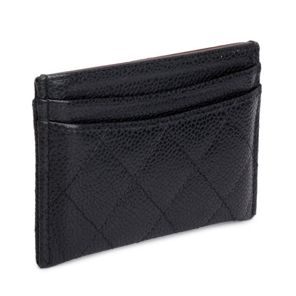 Chanel Black Caviar Leather Classic Card Holder