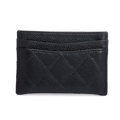 Chanel Black Caviar Leather Classic Card Holder