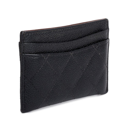 Chanel Black Caviar Leather Classic Card Holder