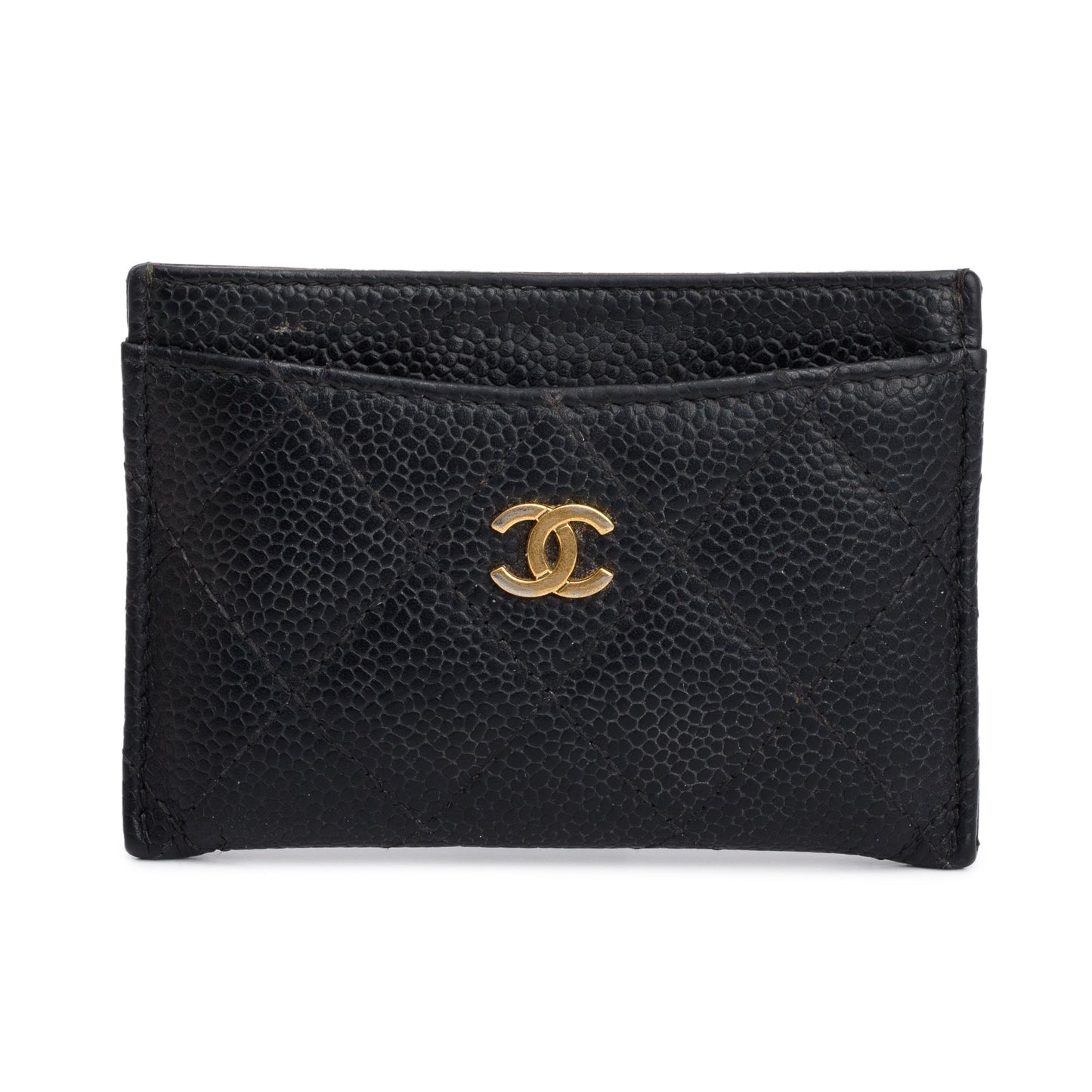 Chanel Black Caviar Leather Classic Card Holder