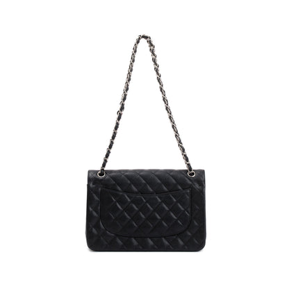 Chanel Black Caviar Leather Classic Jumbo Double Flap Bag