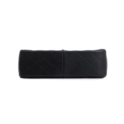 Chanel Black Caviar Leather Classic Jumbo Double Flap Bag